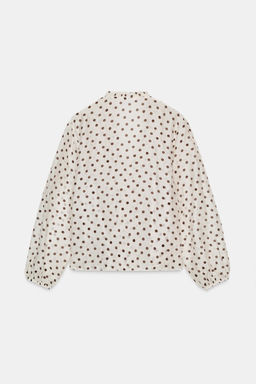 POLKA DOT RUFFLED BLOUSE - Zara фото 7