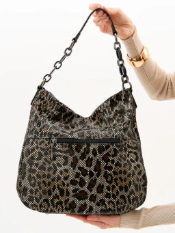 Сумка в лазерной обработке B2410GA натуральная замша