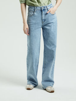 DESIMALL Женские Джинсы WIDE LEG