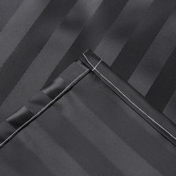 Штора в ванную «Этель. Полоска», 180×200 см, чёрная