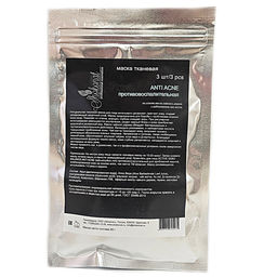 Маска тканевая ANTI ACNE противовоспалительная на основе масла чайного дерева с добавлением чая матча (3 шт) Код 95275 - объем 60 мл