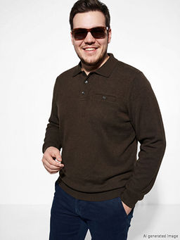 Polo Yaka Erkek Sweatshirt