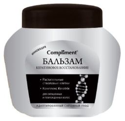 "Compliment" Бальзам "Кератиновое Восстановление"д/окр.поврежд.вол.(500мл).12 /790287/