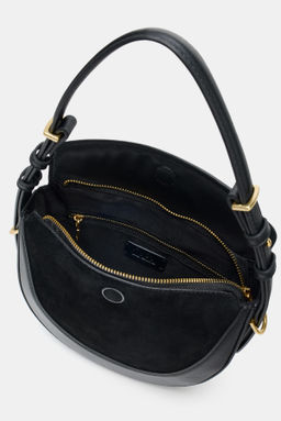 LEATHER FLAP DETAIL CROSSBODY BAG