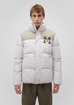 M Logo Bask?l? Gri Sisme Mont - Mavi фото 3