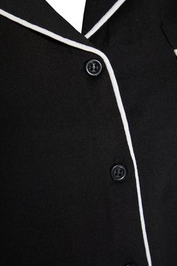 Trendyolmilla Siyah Biyeli Viskon Dokuma Pijama Tak?m? THMAW21PT0292  фото 27