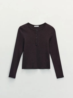 Лонгслив с застежкой на груди / Zarina  фото 7