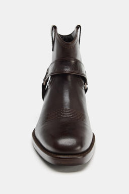 BOT?N PIEL COWBOY ANILLAS / Marr?n - Zara фото 3
