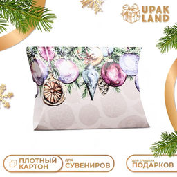 Цена за 10 шт. Коробка складная Ёлочные игрушки 11 х 8 х 2 см - UPAK LAND фото 4