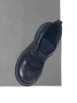 Ботинки 305.927bl.Черный черная замша/байка