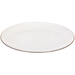 Тарелка фарфоровая "White magic Gold" 20см, плоская