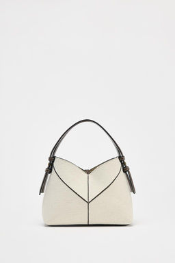 CONTRAST CANVAS MINI TOTE BAG - Zara фото 2