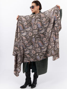 Большой, мягкий, тонкий и очень нежный двусторонний палантин с рисунком - Tantino фото 8