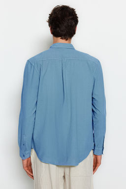 TRENDYOL MAN Haki Unisex Regular Fit %100 Pamuklu Keten Gorunumlu Fit Gomlek TMNSS23GO00099 - Trendyolmilla фото 13