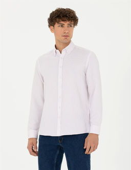 Bordo Slim Fit Uzun Kollu G_mlek - Pierre cardin фото 3