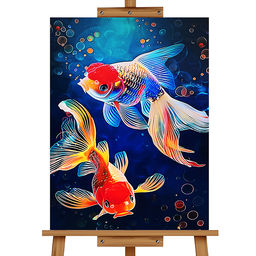 Мозаика алмазная "Сказочные рыбки" 30*40 см