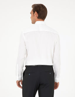 Beyaz Slim Fit Uzun Kollu Basic G_mlek - Pierre cardin фото 5