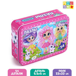 Пазл в металлической коробке Лесные феи, 54 элемента