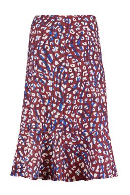 TRENDYOLMILLA Cok Renkli Ucu Volanl? Viskon Kumasl? Hayvan Desenli Midi Dokuma Etek TWOSS19FG0026  фото 7