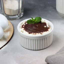 Рамекин керамический «Листья», 9.5×4.5 см, 200 мл, цвет белый