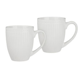 Набор кружек 2 шт. 380 мл., белый рельеф, фарфор MILLIMI арт. 806-209