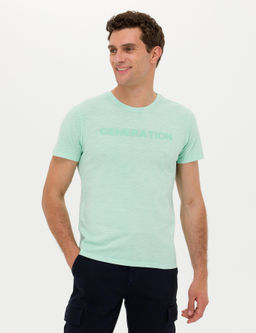 YESIL Slim Fit Bisiklet Yaka T-Shirt