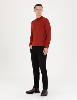 Siyah Straight Fit Jean Pantolon