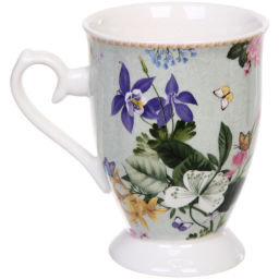 Кружка керамическая 300мл "Цветочная фантазия" в подарочной коробке