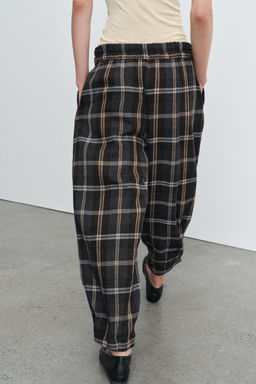 ZW COLLECTION CHECK TROUSERS - Zara фото 11