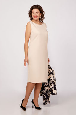 Костюм Swallow 797 бежевый/принт черные цветы фото 10