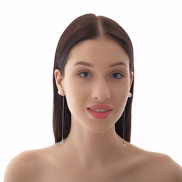 Серьги с жемчугом Цепочки балерина и бусина, цвет белый в серебре, шар №10 - Queen fair фото 5