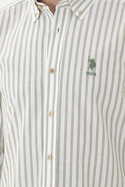Мужская зеленая рубашка с длинным рукавом - U.s. polo assn фото 7