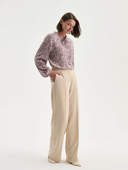 Ba?lamal? Yaka Desenli Bluz