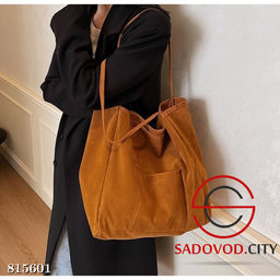 Большая вместительная замшевая кожаная сумка на одно плечо - Bruno фото 10