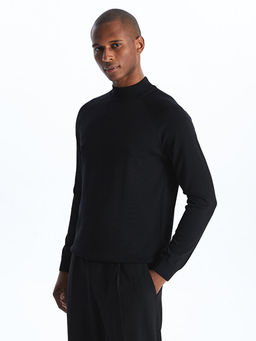 Yar?m Bal?k?? Yaka Uzun Kollu Erkek Triko Kazak