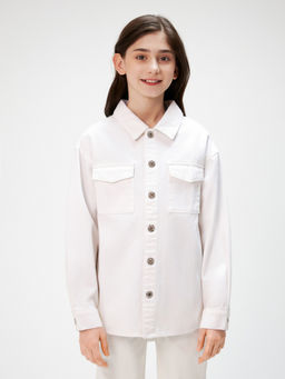 ACOOLA / Куртка джинсовая детская для девочек Rattata белый