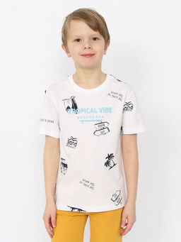 CRB wear/CSKB 63785-20-401 Футболка для мальчика,белый/Ex.Cherubino