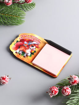 Цена за 2 шт. Магнит на холодильник с блоком для заметок «Лошадь. Счастливых мгновений», 6×10.5 см