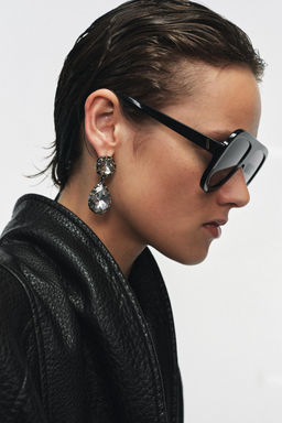 PENDIENTES MET?LICOS JOYAS / Gris antracita - Zara фото 2