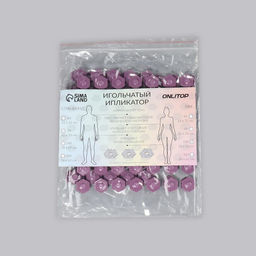 Ипликатор-коврик, основа ПВХ, 140 модулей, 28 64 см, цвет прозрачный/фиолетовый - Onlitop фото 6