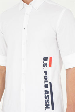 Мужская белая рубашка с длинным рукавом - U.s. polo assn фото 6