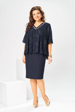 Платье Romanovich Style 1-2400 синий флок