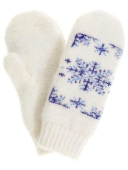 Варежки детские круговые Снежинка в обрамлении 0703-1 - Рассказовские варежки фото 2