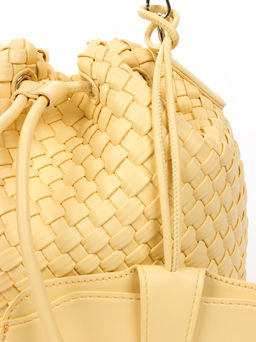 LACCOMA сумка СУ038-светло-желтый эко кожа хлопок  фото 3