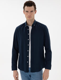 Lacivert Slim Fit Keten G_r_n_ml_ G_mlek - Pierre cardin фото 3