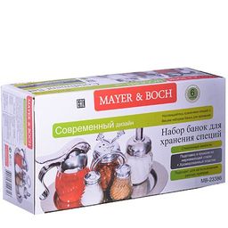 23386 Набор для специй 6пр (соль,перец,масло,поднос,сахарница,приправы) МВ (х24) - Mayer&boch фото 5
