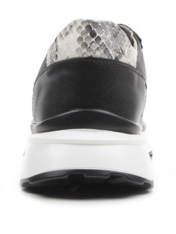 03-C129-1 BLACK Кроссовки женские (натуральная кожа)