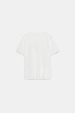 CAMISETA OVERSIZE TEXTO / Blanco roto - Zara фото 7
