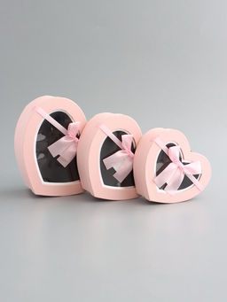 Набор коробок 3 в 1 сердца 22 х 20 х 9;  18.5 х 17 х 7.5; 1 6 х 14 х 6 см