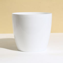 Кашпо для цветов, d=21 см, 5.2 л, пластик, белое